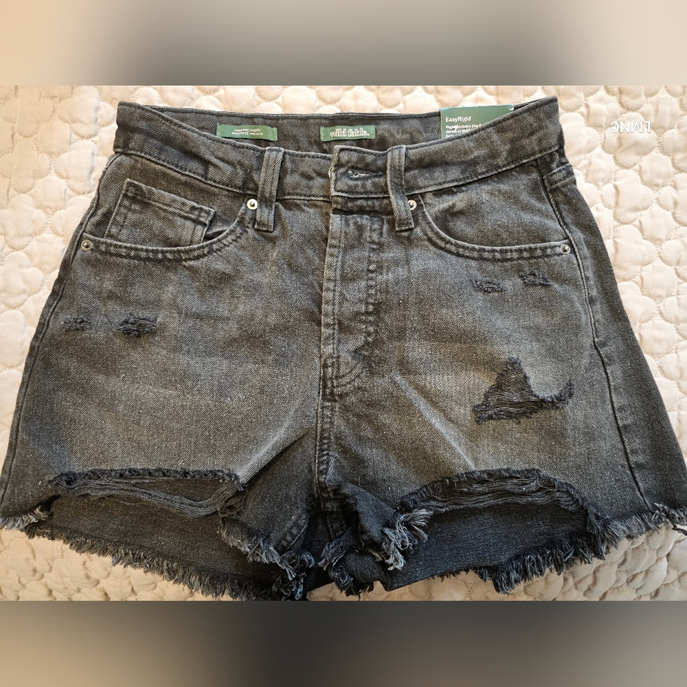 New Wild Fable high-rise black denim shorts